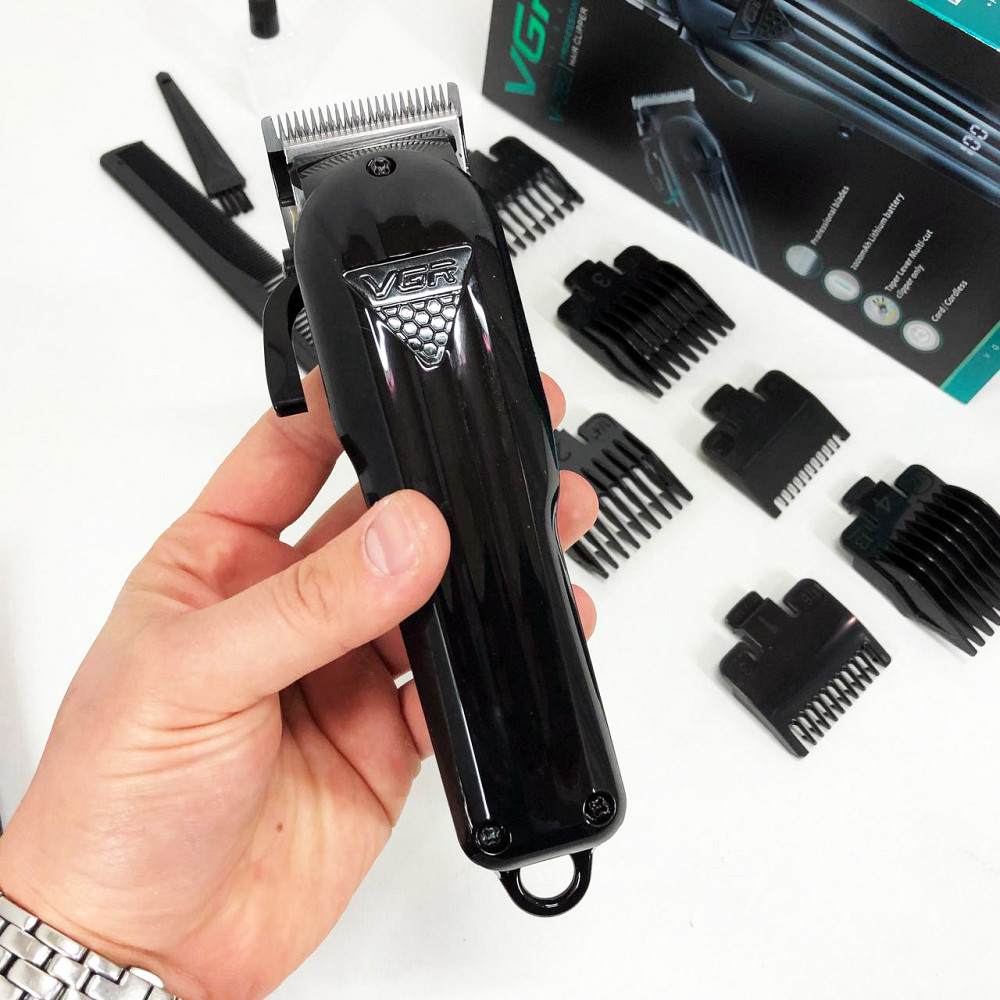 Профі машинка для стрижки волосся VGR, Набір для стрижки з зарядкою Акумуляторна машинка LQ-95 Львів - фото 12