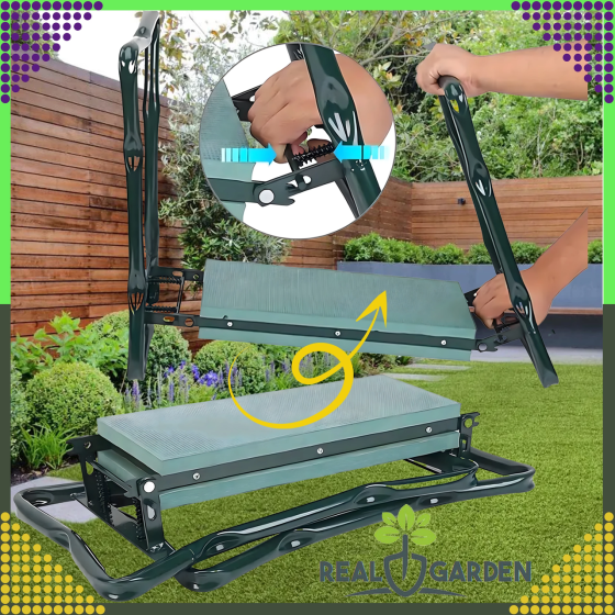 Садовий складаний стілець-колінник 3в1 + 2 органайзери (сумки для інструментів) Київ