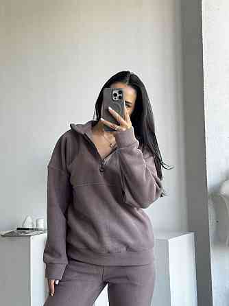 Женский теплый костюм двойка: кофта и штаны из турецкого флиса Мокко, 46/48 Одесса