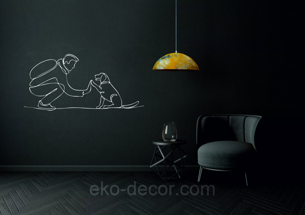 Декоративное настенное Панно «Домашний питомец» Декор на стену 110*52 см, Белый Киев - изображение 2