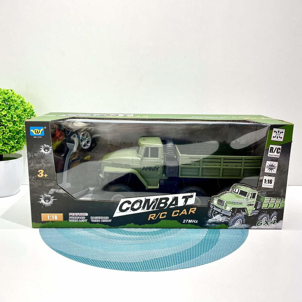 Вантажівка військова на радіокеруванні з гумовими колесами на акумуляторі з пультом (WL-300B) Чернігів - фото 5