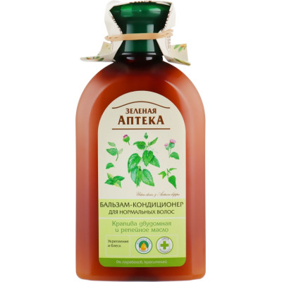 Кондиционер для волос Зелена Аптека Крапива и репейное масло для нормальных волос 300 мл (4823015934568) Винница - изображение 1