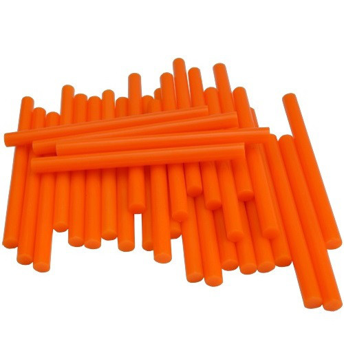 Термоклей, тонкий діам.-7мм, довжина - 100мм, помаранчевий Полтава - фото 1