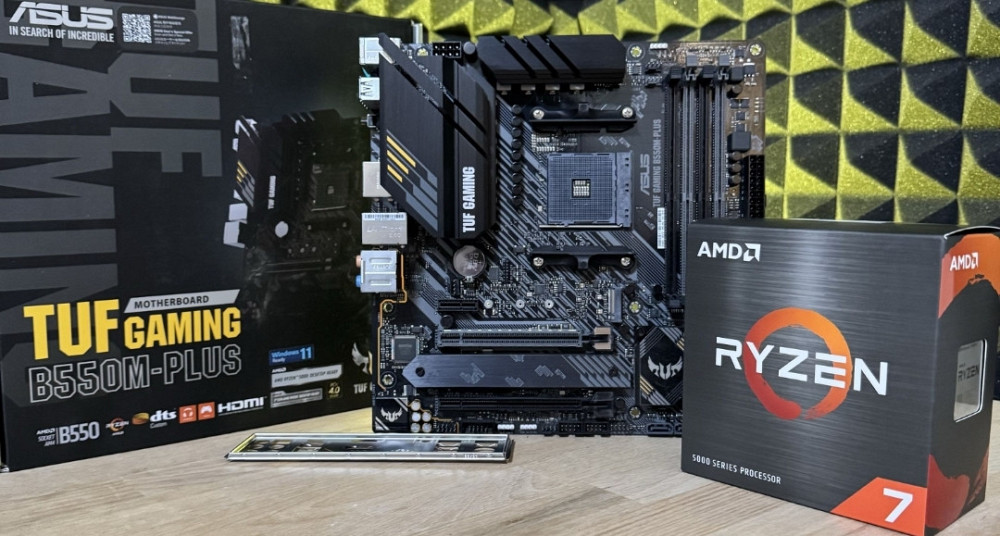 Комплект Ryzen 7 5800X, Asus Tuf B550 материнська плата Київ - фото 3