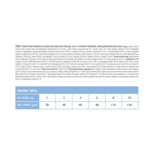 Корм сухий Brit Care Grain Free Mini Sensitive для собак мініатюрних порід з чутливим травленням з олениною 7 кг Київ - фото 4