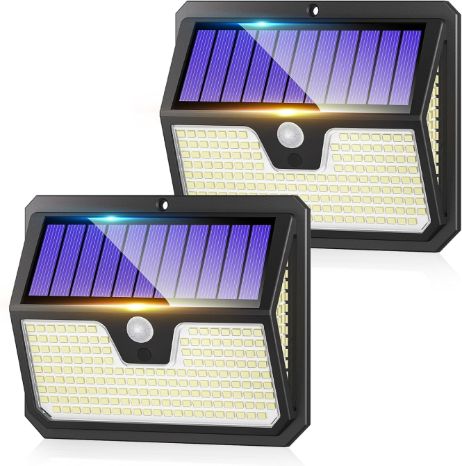 Уцінка Сонячний настінний світильник Seklin 238 LED, датчик руху PIR, IP65, 270°, 3 режими освітлення, вуличний LED-ліхтар Київ - фото 9