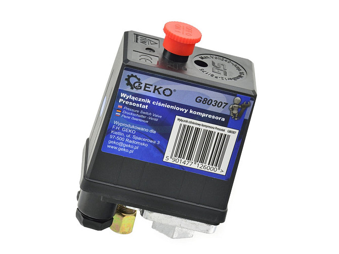 Пресостат "GeKo" 12 bar (230 В) Стрый - изображение 1