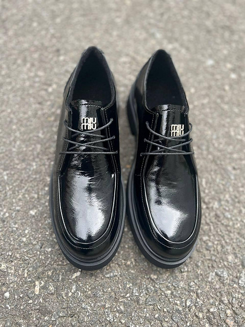 Notta bene Топсайдери жіночі Notta bene T-0225/57 чорні (весна-осінь, шкіра лакована) (6054) 36 Коломия - фото 1