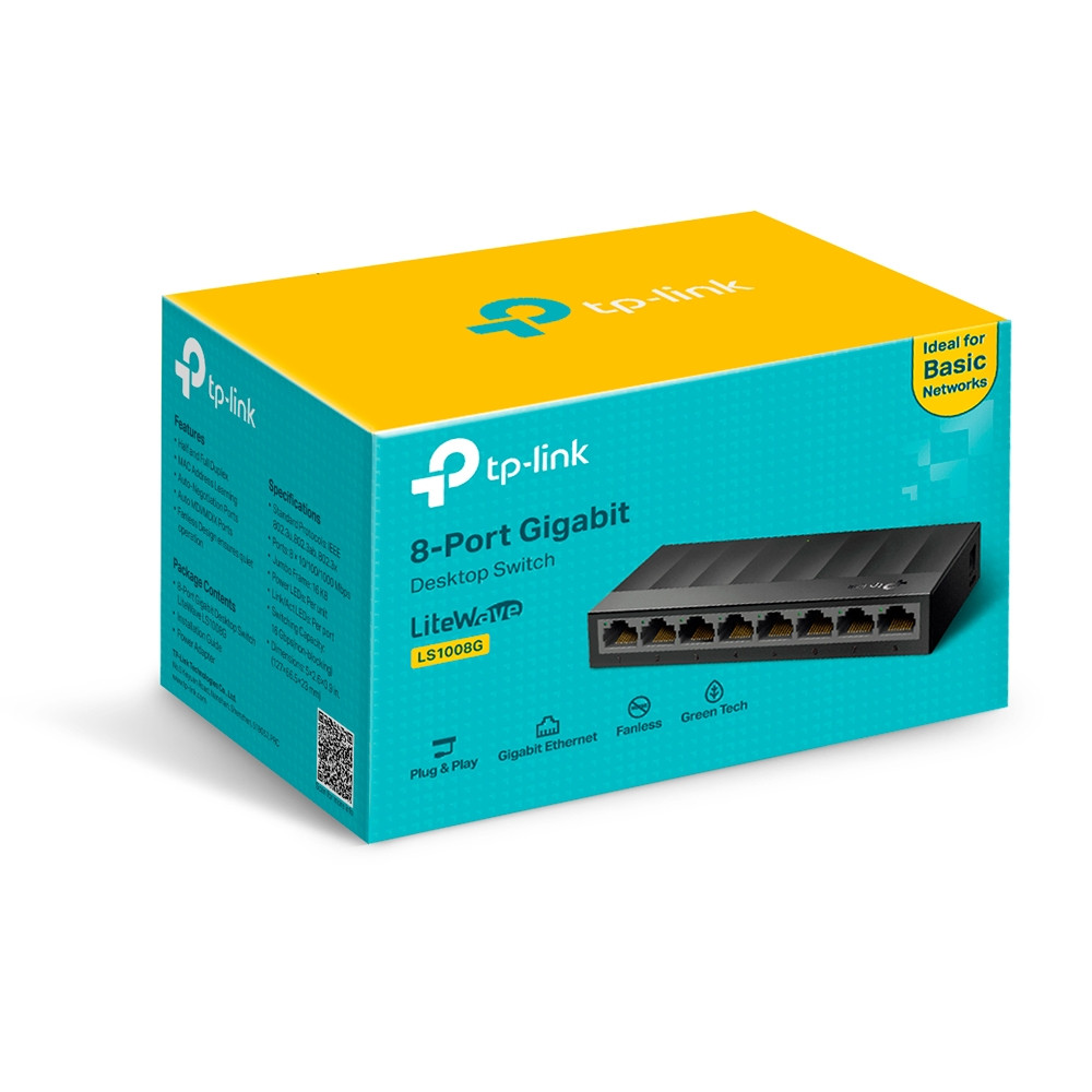 Комутатор TP-Link LiteWave TL-LS1008G 8-портовий некерований Київ - фото 5