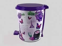 Відро для сміття 17л з педаллю пластик з малюнком Париж ELIF Житомир - фото 1