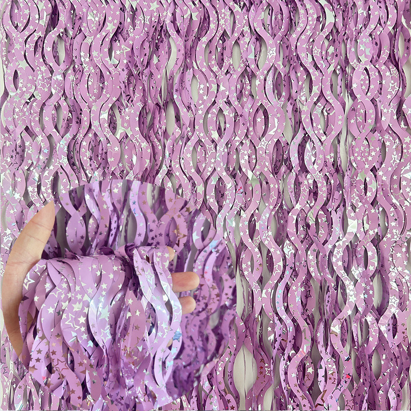 Дождик для фотозоны волнистый с принтом звезд 2 м на 1 м розовый Киев - изображение 1
