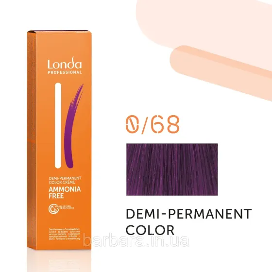 Тонуюча безаміачна фарба для волосся Londа Demi-Permanent Color 0/68 фиолетово-синий микстон Киев