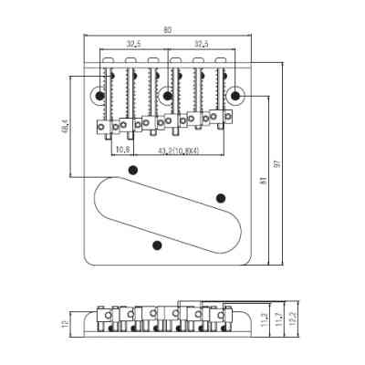 Бридж для гитары Paxphil BT002 Chrome Винница