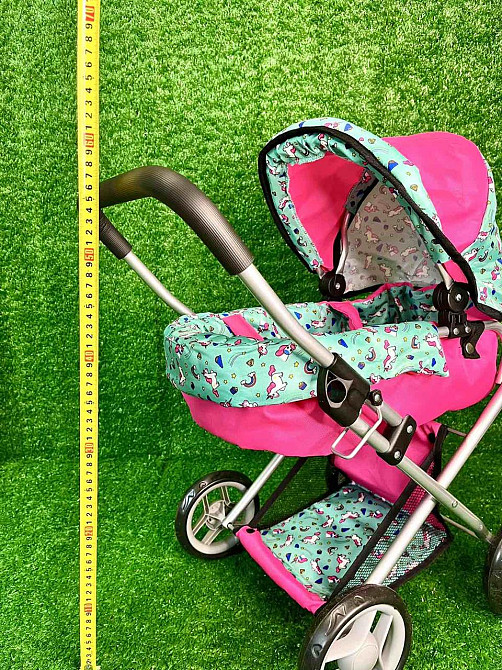 Коляска для ляльки Melogo металева з люлькою-переноскою кошиком Рожева (9369/82100) Чернігів - фото 4