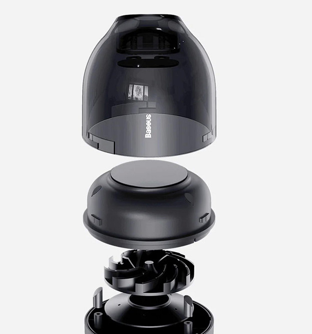 Портативний пилосос Baseus C2 Desktop Capsule Vacuum Cleaner mini CRXCQC2A-01 (Чорний) Николаев - изображение 4