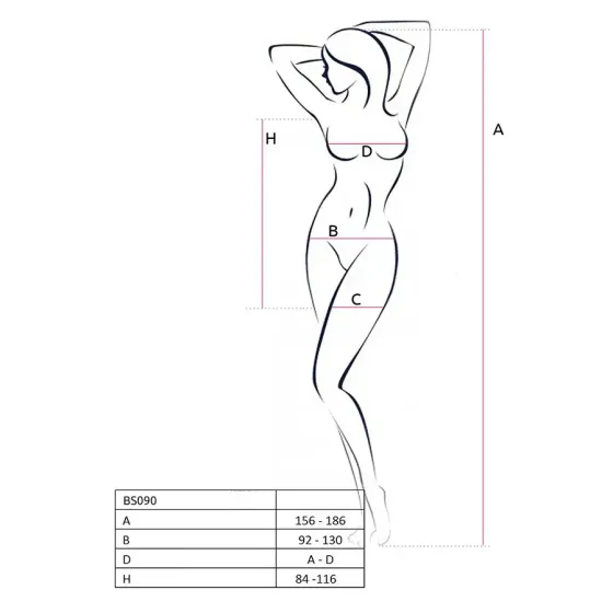 Бодістокінг мінісукня з метеликами Passion BS090 One Size white Львів