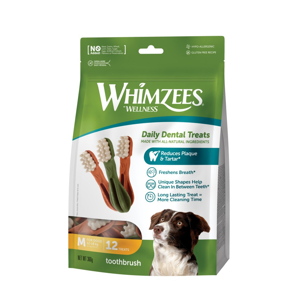 Ласощі Whimzees Toothbrush д/собак у формі зубної щітки M 12 шт Київ - фото 1