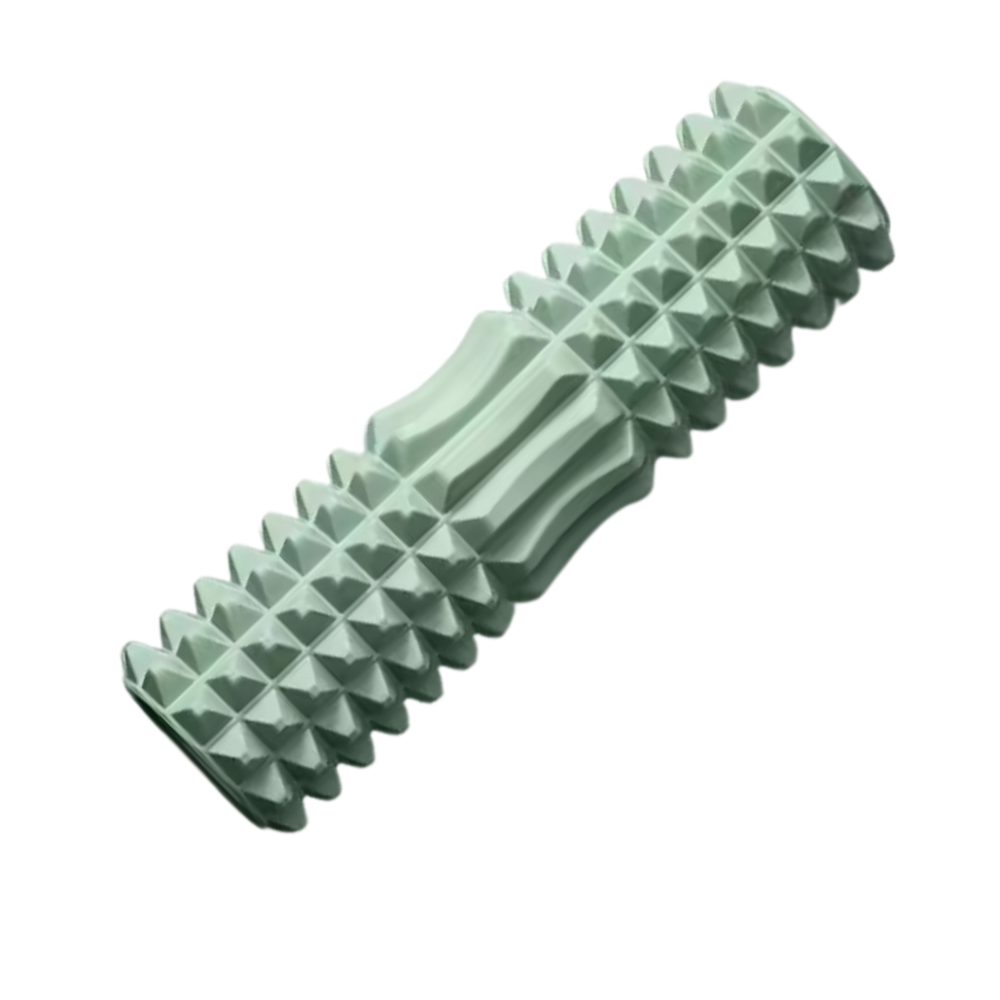 Ролик масажний для йоги та фітнесу, валик гімнастичний, зелений 45 х 12,5 см Кам'янець-Подільський - фото 2