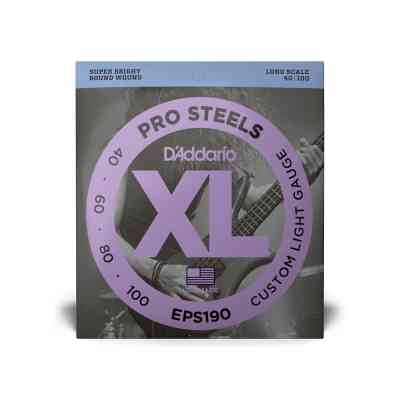 Струны для гитары D'Addario XL ProSteels Bass Custom Light (40-100) (EPS190) Винница