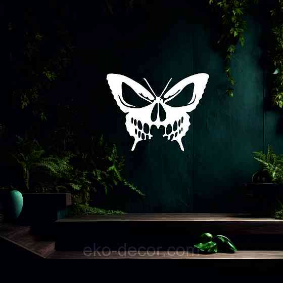 Декоративное настенное 3D Панно «Череп», Декор на стену с объемом 50*38 см, Белый Киев