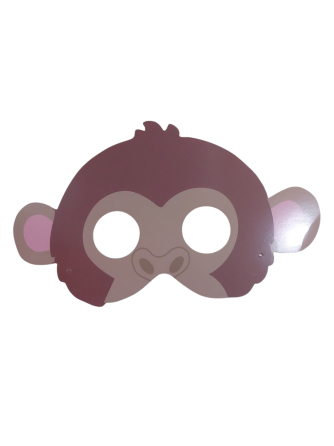 Дитяча маска Мавпа картон one size різнобарвний Київ