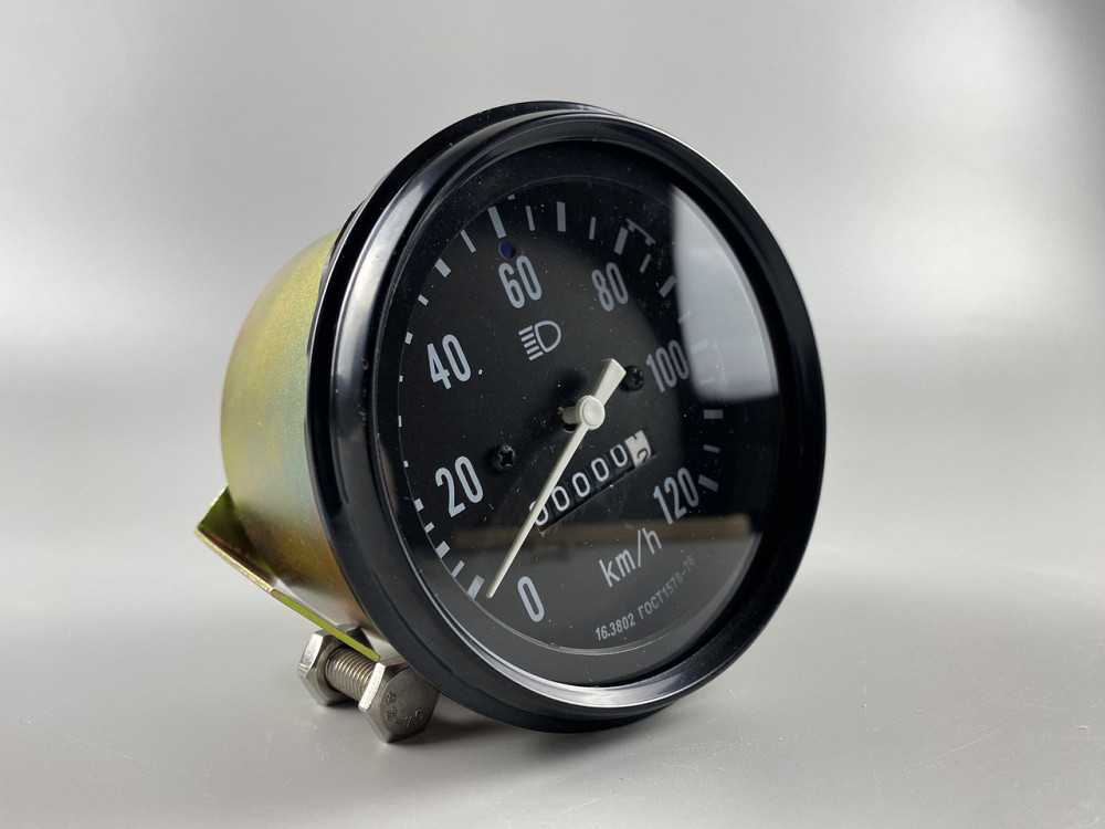 Спідометр механічний ГАЗ-3307 УАЗ діаметр 100 мм. 0-120 км гнучкий вал М18х1.5 підсвічування 12В Мукачево - фото 8