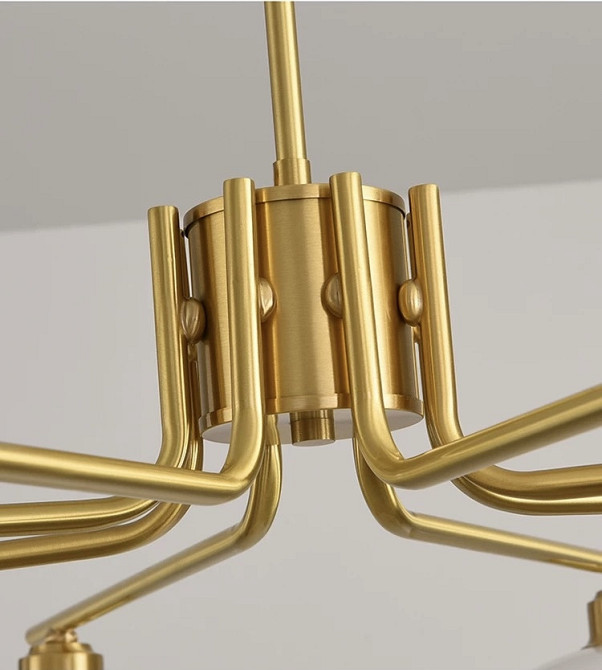 Люстра светодиодная потолочная 6007 (Золотистый) 5 плафонов Винница - изображение 7