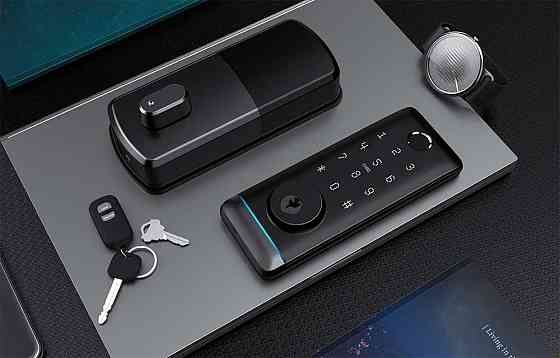 Розумний дверний біометричний замок SEVEN LOCK SL-7764BF black Київ