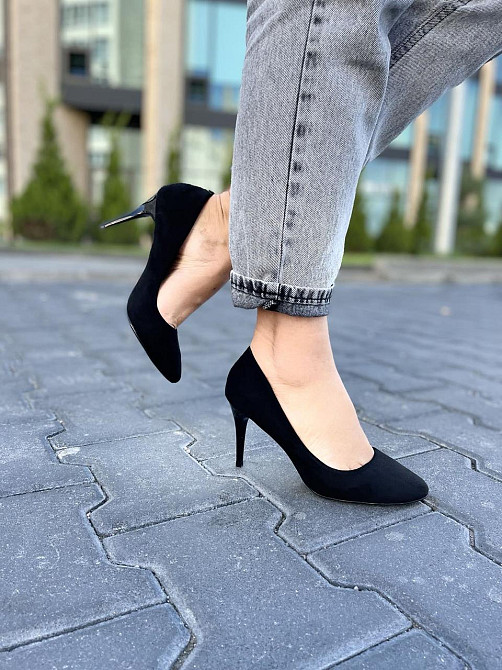 Comer Туфлі жіночі COMER чорні еко-замша висота каблука 8.5см розміри 36-40 (1960) Коломия - фото 8