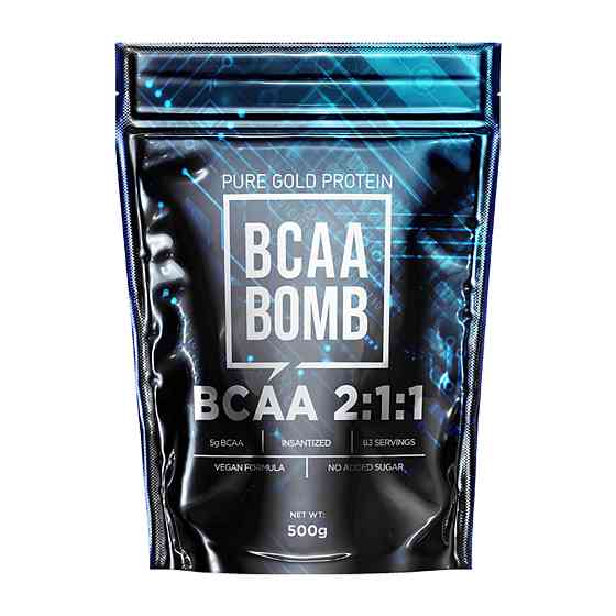 Амінокислоти Pure Gold BCAA Bomb 2-1-1 - 500g (Strawberry) Луцьк