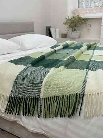 Vladi Плед Vladi 200х220 см вовняний 70% салатово-зелений Нова Зеландія 01/Liam Коломыя