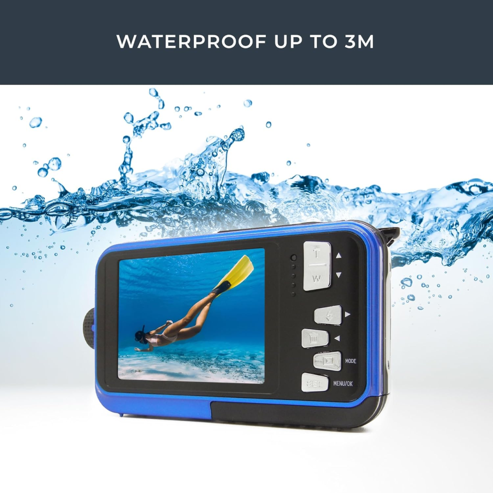 Цифрова підводна камера Easypix Aquapix W3027-M Wave Marine Blue водонепроникний компактний фотоапарат (синій) Київ - фото 6