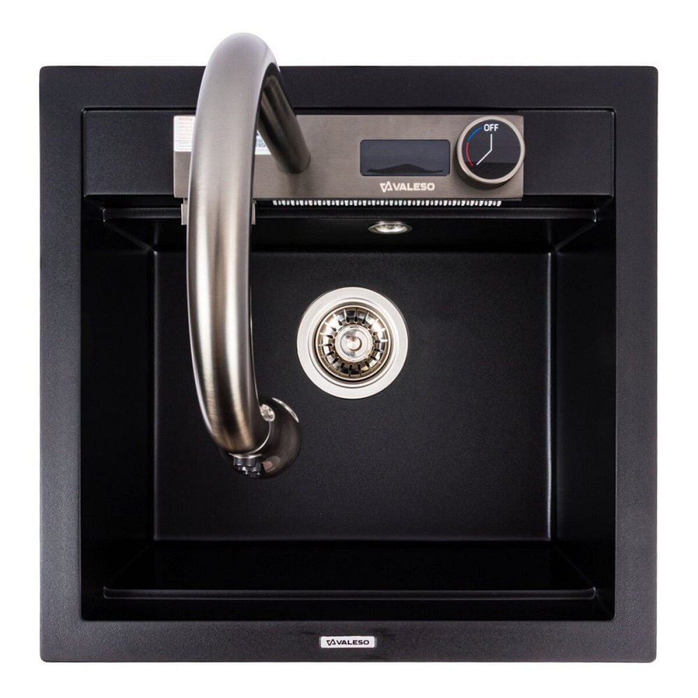 VALESO Гранітна мийка VALESO 5149 VIVA (чорна) Киев - изображение 5