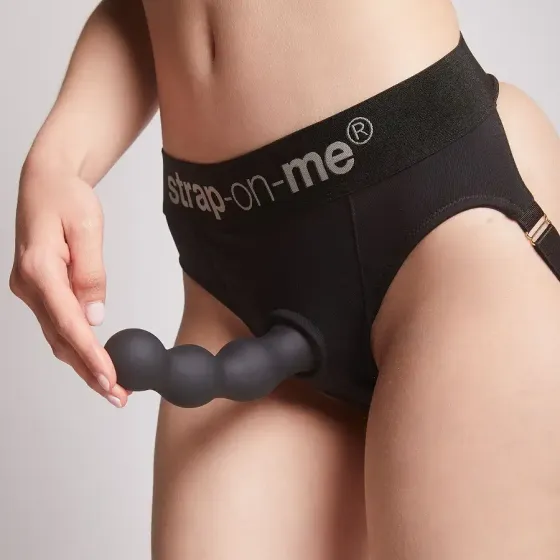 Насадка для страпона Strap-On-Me Dildo Plug Balls Black XL Львів