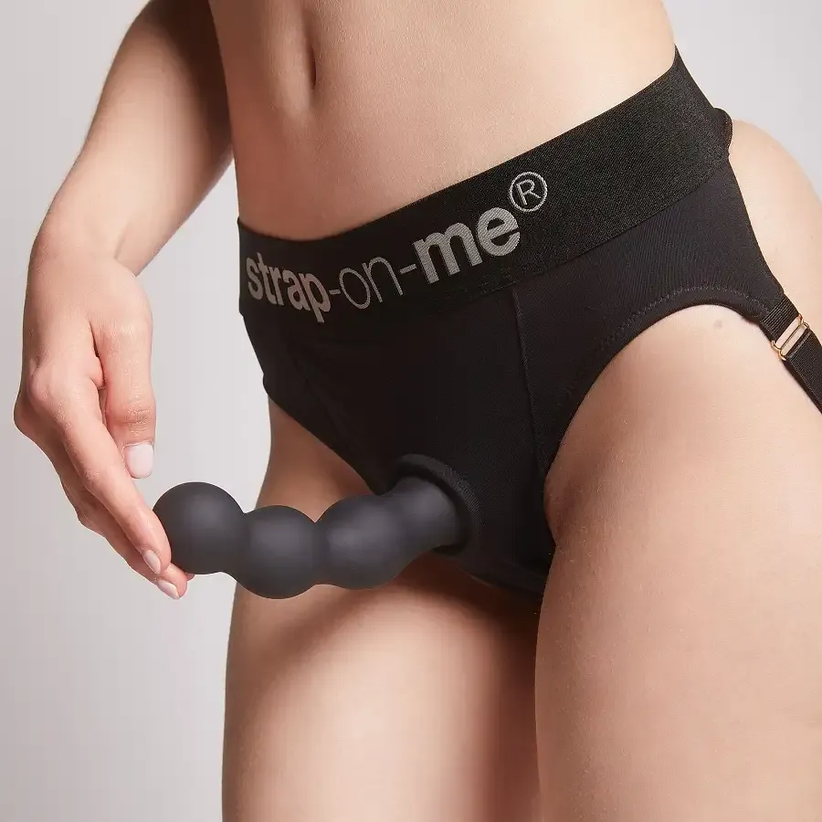 Насадка для страпона Strap-On-Me Dildo Plug Balls Black XL Львів - фото 6