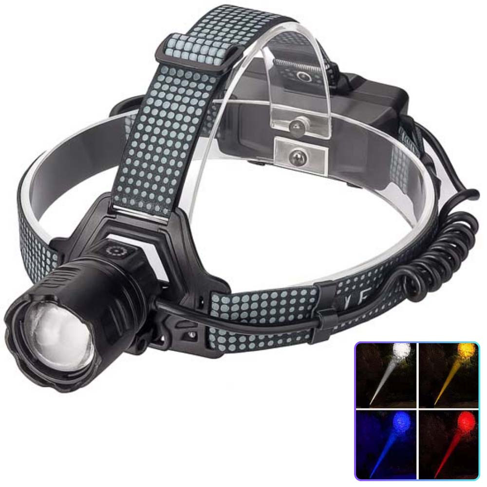 Ліхтар налобний 8505 WHITE LASER LED PM10-4TG (White+Yellow+Blue+Red) 2x18650 VH-60 Львів - фото 3