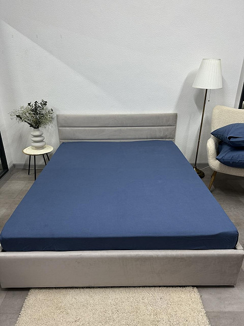 Ecotton Простирадло на резинці Ecotton 180х200 см фланель з бавовни Blue синій Киев - изображение 1