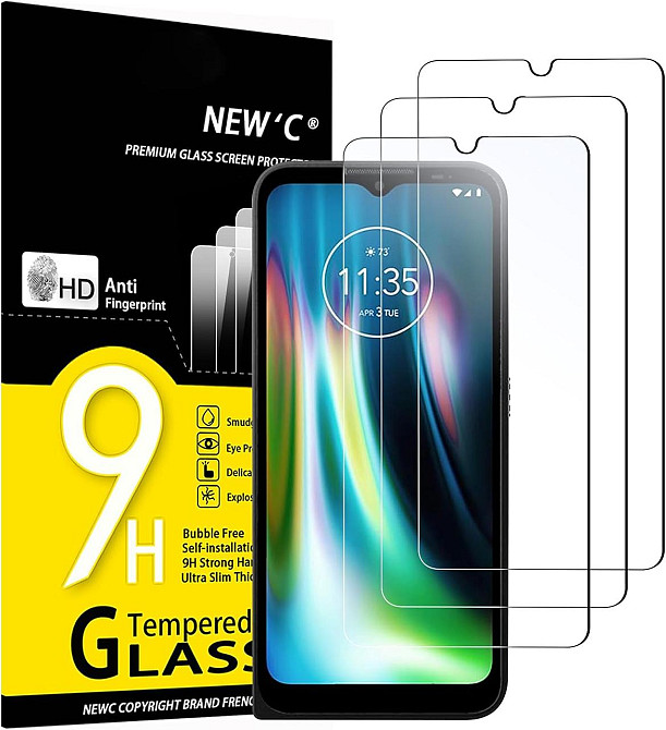 Защитное стекло Motorola Defy (2021) прозрачное 3 шт 9H 0.33 мм без пузырей антибликовое закаленное Киев - изображение 1