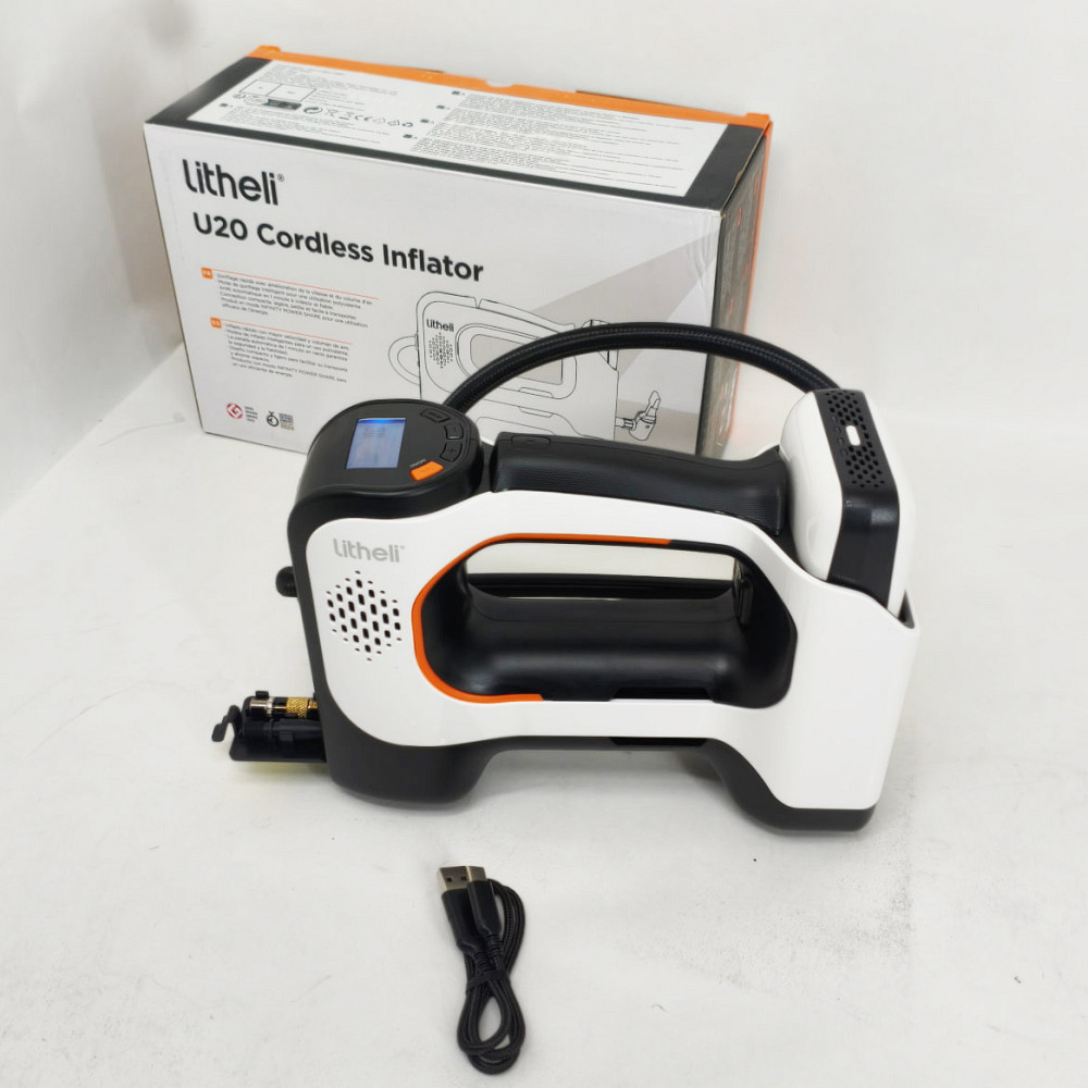 Аккумуляторный компрессор с фонарем Litheli питание от павербанка УМБ Litheli Power Bank 20000 мАч 45Вт YA-74 Львів - фото 13