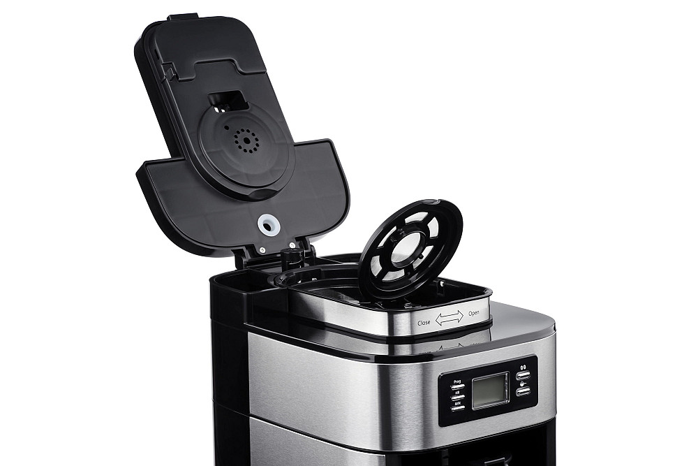 Кавоварка ARDESTO крапельна Steel Collection 1.2л, зерно + мелена, дисплей, сріблясто-чорний Київ - фото 7