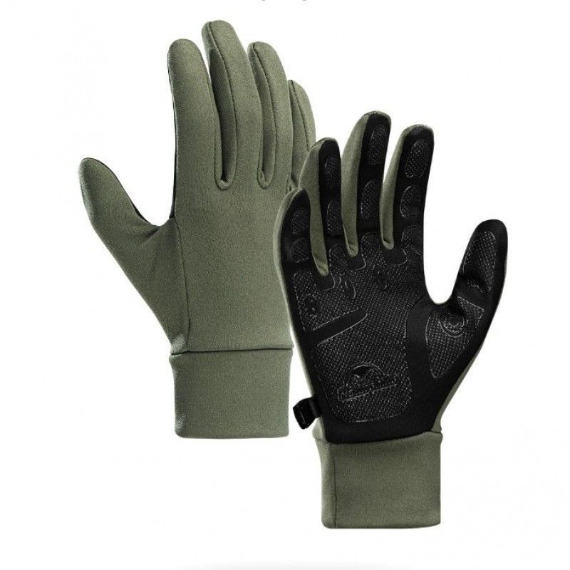 Рукавички трикотажні з покращеним хватом Naturehike NH20FS032, розмір М, оливковий Київ - фото 1