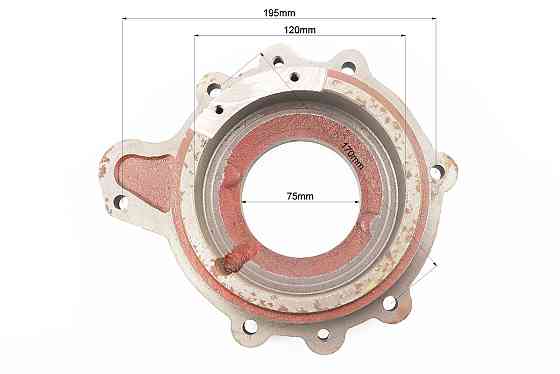 Кришка блока двигуна ліва (з боку маховика) 6отв. R190N/195NM Тип 4 Київ
