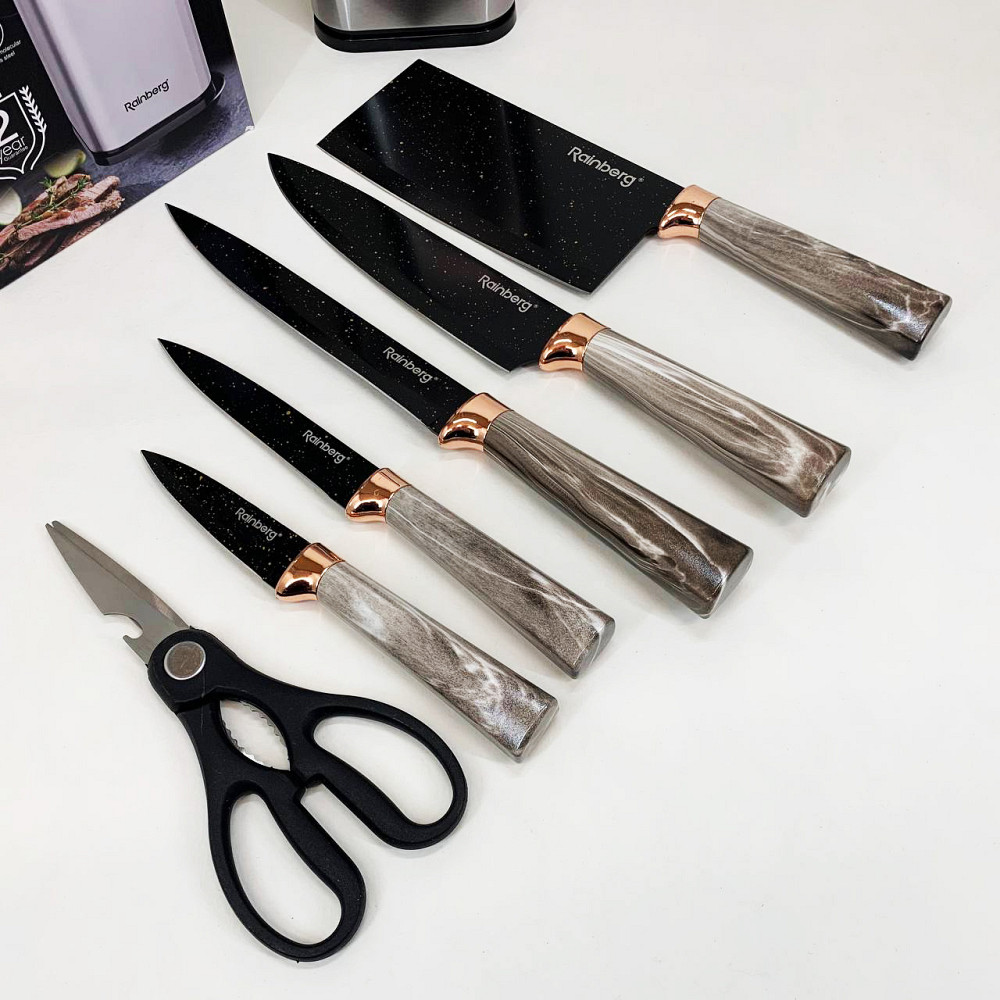 Універсальний набір ножів, Професійний кухонний набір ножів, Кухонні ножі для нарізання YM-11 Львів - фото 4