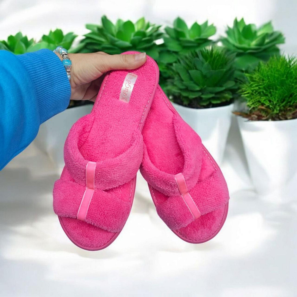 Тапочки женские домашние PaGo солоха малиновие махра 41 Одесса - изображение 2