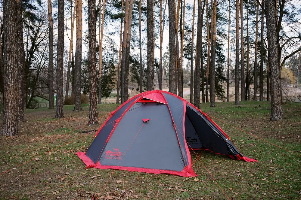 Палатка четирехместная Tramp ROCK 4 (V2) серая Киев - изображение 4