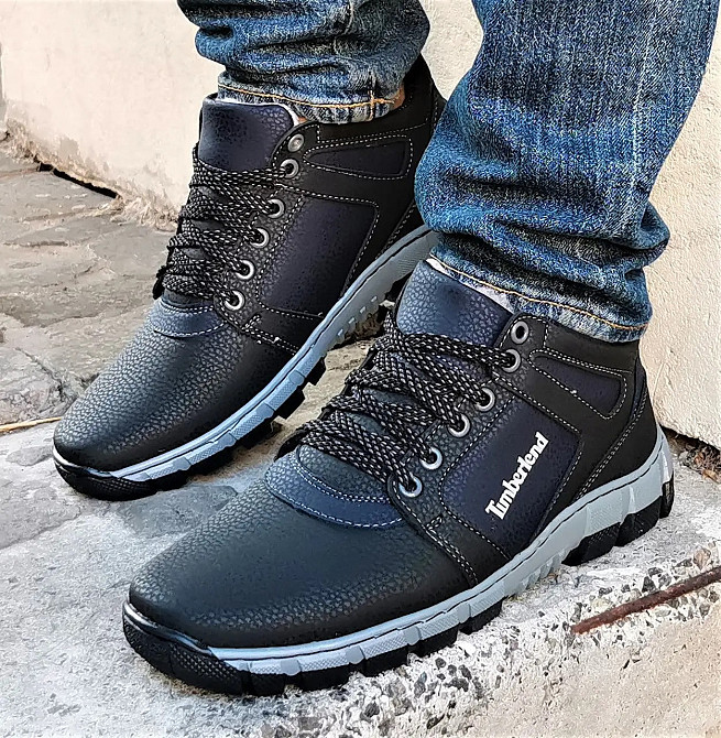 Ботинки Зимние Мужские Кроссовки на Меху Чёрные с Мехом (размеры: 40,41,42,43,45) Видео Обзор Днепр - изображение 8