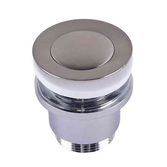 Донний клапан Globus Lux HG-041S-S- BR (Click-clack) Стального кольору Киев