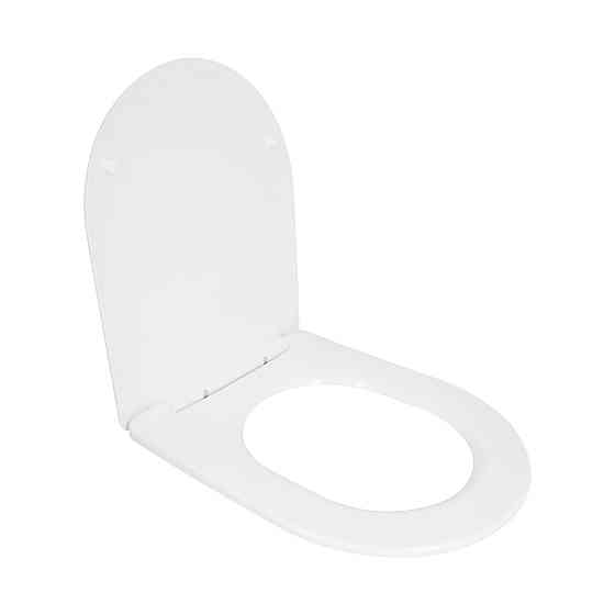 Сидіння для унітаза Qtap (Taurus 490) 422x360x30 мм, White, з мікроліфтом, Slim Duroplast, Quick Release QTSC179W49383 Київ