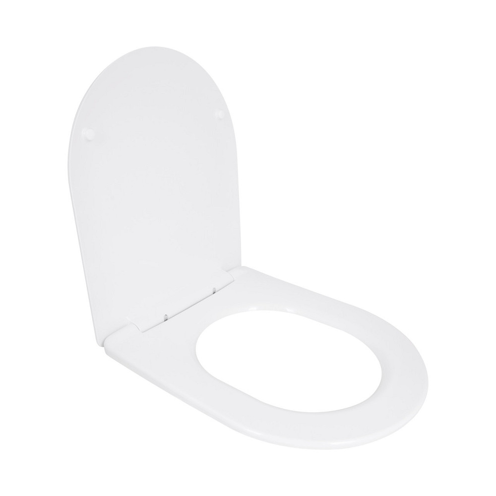 Сидіння для унітаза Qtap (Taurus 490) 422x360x30 мм, White, з мікроліфтом, Slim Duroplast, Quick Release QTSC179W49383 Київ - фото 3