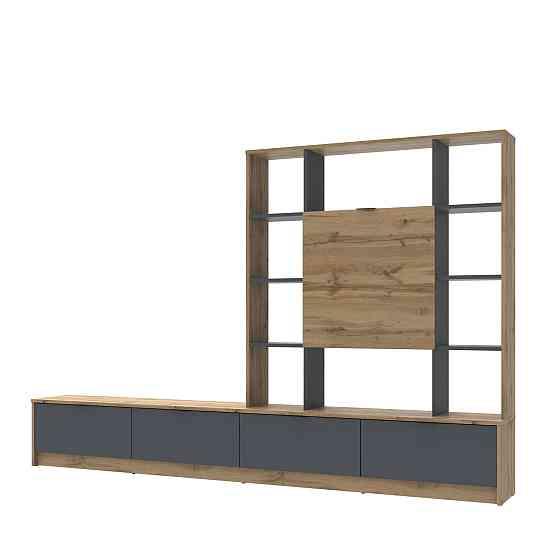 Стенка в гостиную Doros Капри 240х33х153 см Дуб тахо/Графит (DRS-011308) Львов